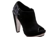Sam Edelman 'una' black suede peep toe boots