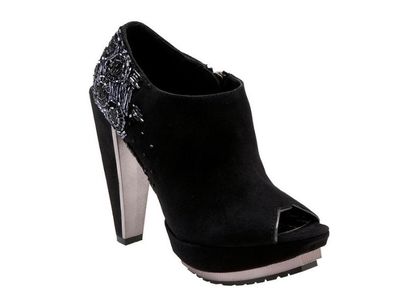 Sam Edelman 'una' black suede peep toe boots
