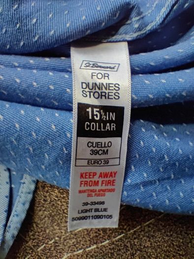 Men's Long sleeve light blue Shirt size M
