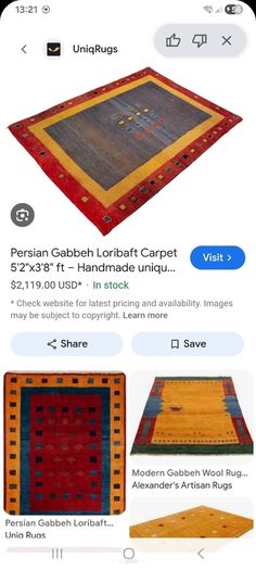 Huge Persian Gabbeh Rug Wool
