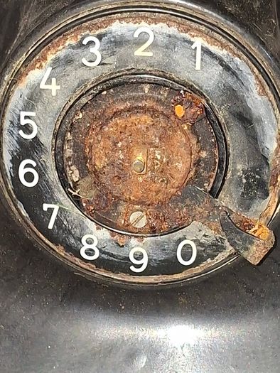 2 Black Metal Rotary Dial Telephones for parts or repair, 1930s rotary sets, Postage available or Collection