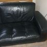 Black leather couch Image 3
