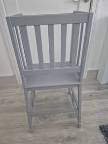 Grey wooden toddler learning tower