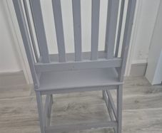 Grey wooden toddler learning tower