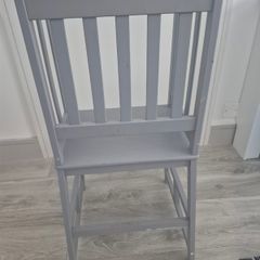 Grey wooden toddler learning tower