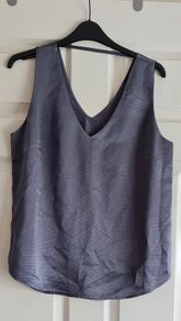 Oasis Dark Silver Top. Size 16. New