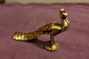 Vintage solid brass Peacock figure