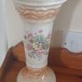 2 Big Vintage Floral Flute Vases Image 4