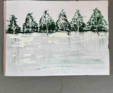 Monochrome landscape painting