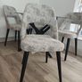 Modern Glass Dining Table & 4 Luxury Designer Chairs Image 2