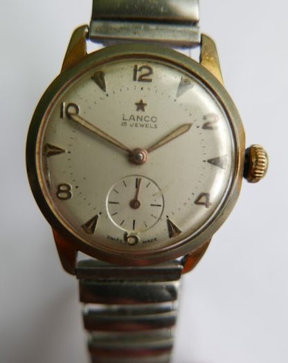 Vintage Lanco Mechanical Watch  Men's Watch Vintage SWISS Made Lanco 320 (works well and keeps time)