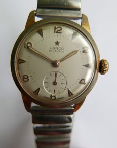 Vintage Lanco Mechanical Watch  Men's Watch Vintage SWISS Made Lanco 320 (works well and keeps time)