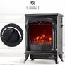 Electric Fireplace Stove Heater with Log Wood Burner Effect - with Fire Flame Effect 1750-1950 watts Image 3