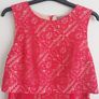 Oasis red lace dress with nude underlay Image 8