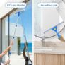Window Cleaning Kit with 12L Bucket, 35cm Window Squeegee and 38cm Scrubber with 155cm Long Handle, Professional Window Cleaning Equipment Washing Kit Cleaner Tool for Home Outdoor Commercial Use Image 6