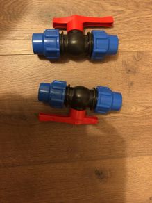 Straight Coopler Mdpe Plastic Stop Cock 25mm X 25mm