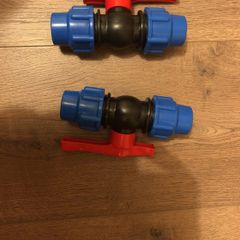 Straight Coopler Mdpe Plastic Stop Cock 25mm X 25mm
