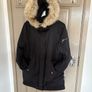 Zara down parka with removable fur hood trim Image 6