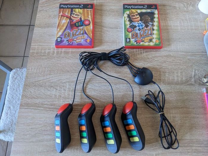 Buzz controllers and games for PS2