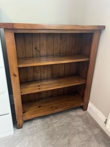 Rustic Solid Wood Bookcase / Shelving Unit