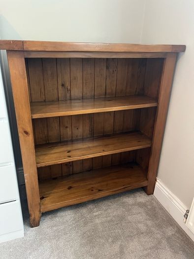 Rustic Solid Wood Bookcase / Shelving Unit