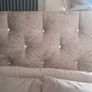 bed base and headboard velvet silver Image 2