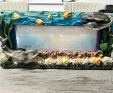 Marine Scene Picture Frame (Dolphins, Turtles, Fish) - Mexican