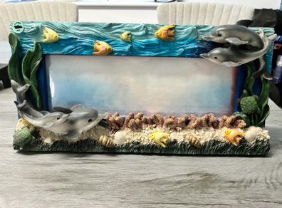 Marine Scene Picture Frame (Dolphins, Turtles, Fish) - Mexican