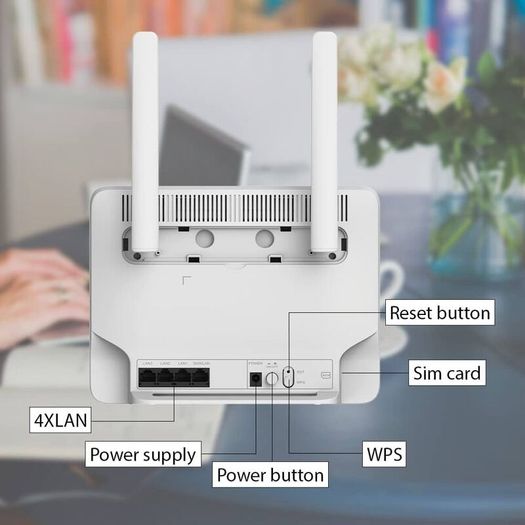 STRONG 4G+ LTE CAT6 Wi-Fi Router, AC1200 Dual-Band Wi-Fi, Zero Configuration, 4x Gigabit ports, Detachable external antennas, Sim Card Adapters included
