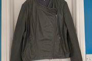 Leather biker style jacket size 16