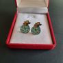 The Little Prince Enamel Stud Earrings, Fox and Rose Le Petit Prince inspired Jewellery Image 2