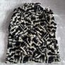 Columbia Womans West Bend Black Cream Abstract Dark Stone Highland Tonal Print Sherpa Fleece Half Zip Pullover Size L Image 5