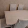 Glossy top Dining table with 6 chairs. Image 4