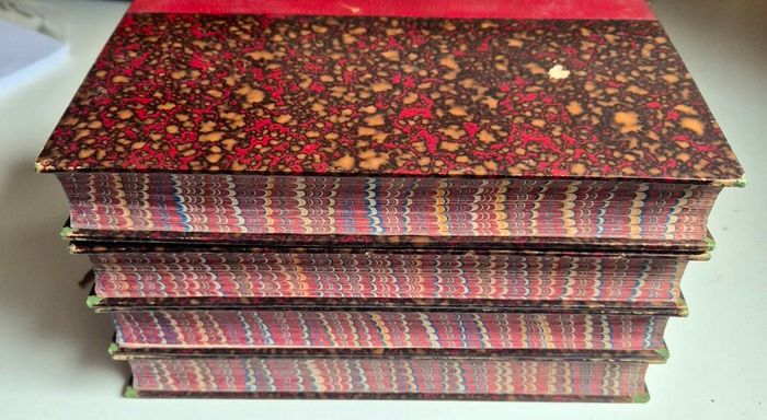 Very Scarce, Excellent Condition. Antique Set of French books, Histoire des Girondins by Lamartine.