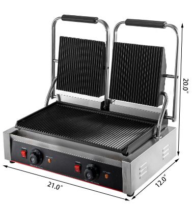 BRAND NEW Electric Contact Grill Griddle Panini Press Grill Non-Stick for Commercial Cooking