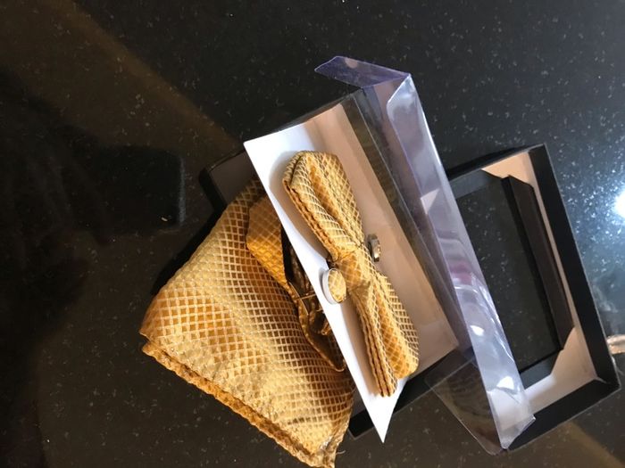 bow tie /handkerchief and cufflink sets