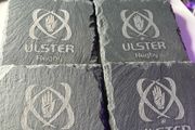 ulster rugby slate coasters