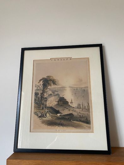19 century print of  The Cove of Cork