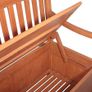 Wooden Garden Bench with Storage Box  Weatherproof 2-Seater for Patio & Garden Image 3