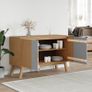Sideboard Grey and Brown 114x43x73.5 cm Image 3