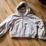 Bershka faux fur hooded jacket in cream Image 3