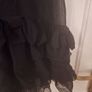 Juicy Couture 'New' Black Silk Ruffle Dress Textured Sleeveless Lined Lace Hem .. Size Medium .. Price Drop Image 8