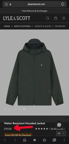 Lyle & Scott Water Resistant Hooded Jacket - Medium