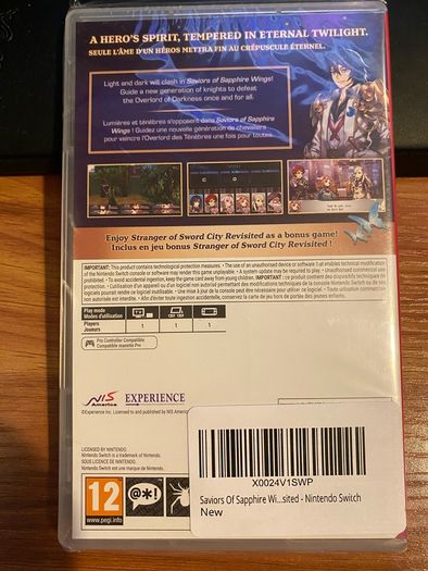 Savior Of Sapphire Wings and Stranger Of Sword City Revisited Nintendo Switch
