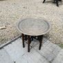 Antique Moroccan Brass Tray Table Image 4