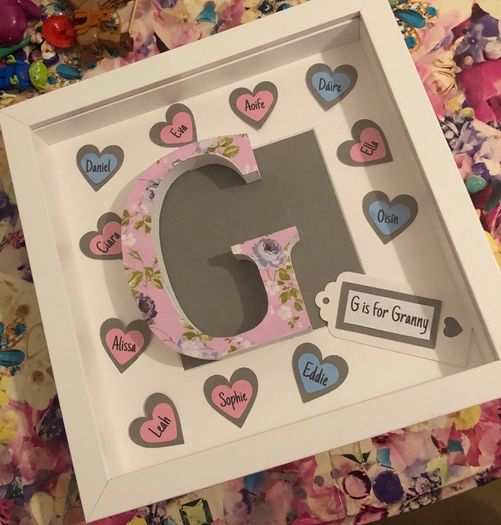 Personalised wooden letter frame