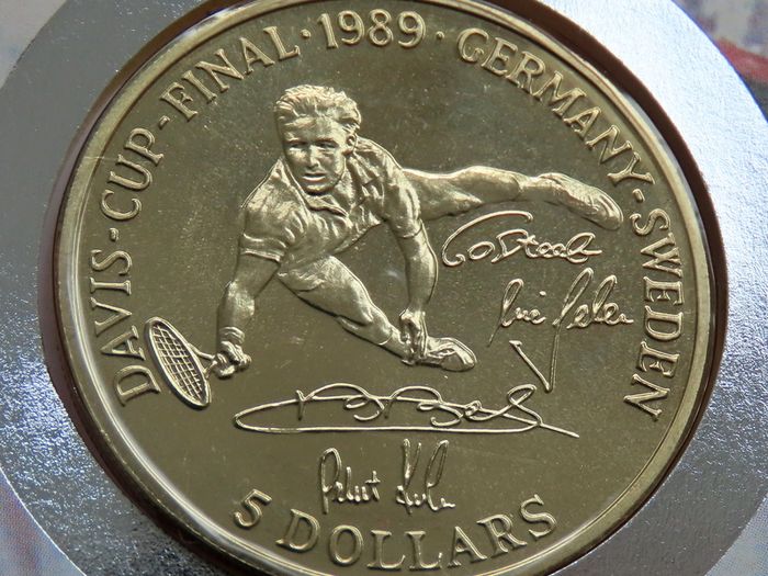 West Germany Tennis Boris Becker Davis Cup 1989 Scarce Vintage coin stamp cover