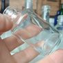476 - Set of 5 Vintage Clear Glass Cork Screw Top Collectible Decorative Bottles Image 2
