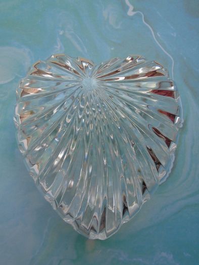 Glass heart box,Trinket box, Glass box