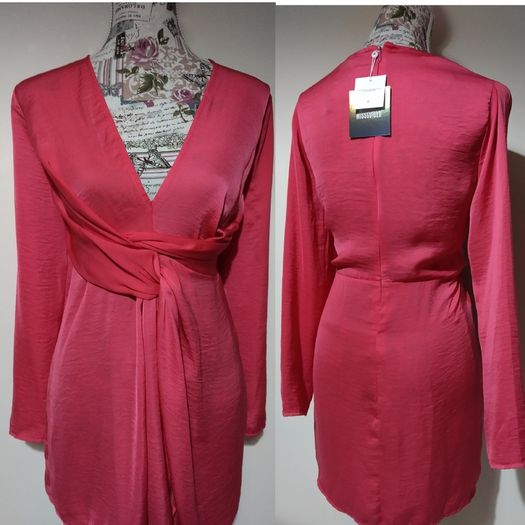Missguided Wrap Shift Dress, New With Tags